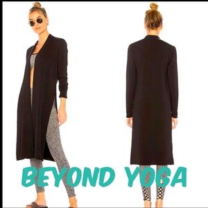 🪷 Beyond yoga fleece lined duster high slit cardigan